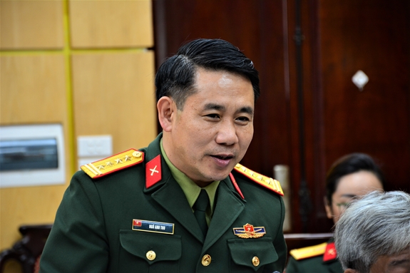 Đại tá Ngô Anh Thu mong muốn Cục Vận tải và Báo Quân đội nhân dân tiếp tục phát huy tình cảm gắn kết, phối hợp làm tốt công tác tuyên truyền.